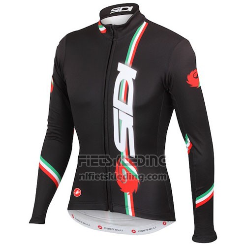 2014 Fietskleding Castelli SIDI Zwart en Rood Lange Mouwen en Koersbroek